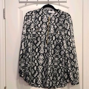 calvin klein zipper blouse